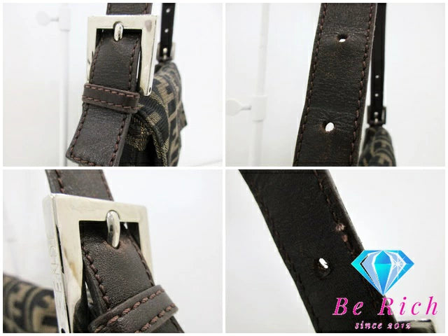 フェンディ FENDI ショルダーバッグ ズッカ ブラウン 茶 キャンバス レザー ロゴ ワンショルダー ハンドバッグ 肩掛け 鞄 【中古】【送料無料】 bk8888