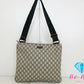 グッチ GUCCI ショルダーバッグ 201446 GG スプリーム ネイビー 紺 ロゴ PVC レザー 斜め掛け ポシェット 鞄 【中古】【送料無料】 bk8894