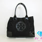 トリーバーチ ハンドバッグ エラ 黒 ブラック ナイロン  パテント レザー エナメル トートバッグ TORY BURCH 【中古】【送料無料】 bk8909