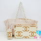 シャネル CHANEL マトラッセ キャンバス プラチェーン ショルダーバッグ トートバッグ アイボリー ホワイト 白 ココマーク C ロゴ ハンドバッグ 鞄 プラスチック 【中古】【送料無料】 bk8929