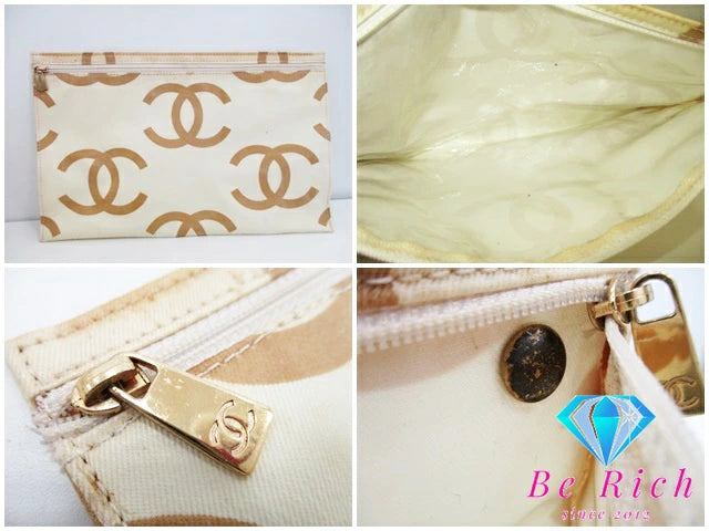 シャネル CHANEL マトラッセ キャンバス プラチェーン ショルダーバッグ トートバッグ アイボリー ホワイト 白 ココマーク C ロゴ ハンドバッグ 鞄 プラスチック 【中古】【送料無料】 bk8929