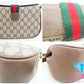 グッチ GUCCI ショルダーバッグ ポシェット 10.02.024 GG プラス シェリー ウェブ ベージュ PVC レザー ロゴ オールド ヴィンテージ スプリーム 鞄 【中古】【送料無料】 bk8936