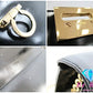 フェラガモ Salvatore Ferragamo ガンチーニ 2way チェーン ショルダーバッグ クラッチバッグ 黒 ブラック カーフ レザー ロゴ ハンドバッグ 鞄 セカンドバッグ ポーチ パーティ フォーマル  【中古】【送料無料】 bk8938
