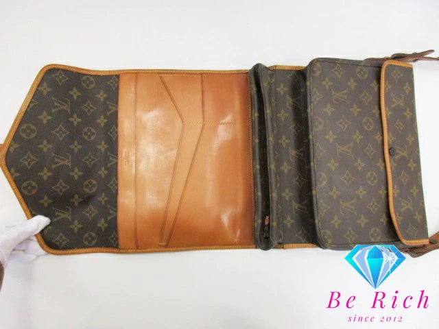 ルイ ヴィトン LOUIS VUITTON 2way 三つ折り ショルダーバッグ モノグラム ポルタブル セルヴェット No. 230 LV ロゴ 斜め掛け 鞄 ヴィンテージ 3ケタ 【中古】【送料無料】 bk8971