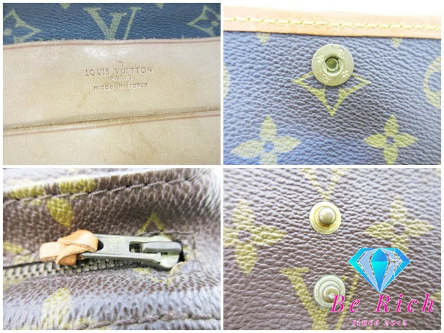 ルイ ヴィトン LOUIS VUITTON 2way 三つ折り ショルダーバッグ モノグラム ポルタブル セルヴェット No. 230 LV ロゴ 斜め掛け 鞄 ヴィンテージ 3ケタ 【中古】【送料無料】 bk8971