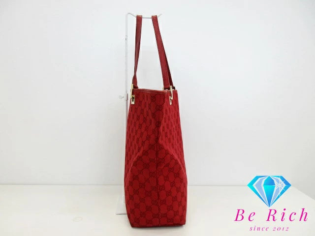 グッチ GUCCI トートバッグ ショルダーバッグ 002.1098.1705 GG キャンバス 赤 レッド ロゴ ハンドバッグ 肩掛け 鞄 【中古】【送料無料】 bk8986