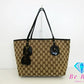 グッチ GUCCI GG トートバッグ 211976 ブラウン キャンバス パテント レザー ショルダーバッグ【中古】【送料無料】bk9056