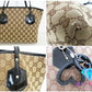 グッチ GUCCI GG トートバッグ 211976 ブラウン キャンバス パテント レザー ショルダーバッグ【中古】【送料無料】bk9056