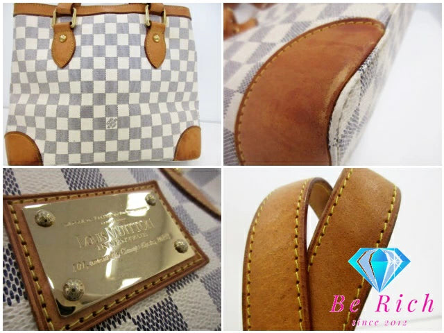 ルイ ヴィトン LOUIS VUITTON トートバッグ ショルダーバッグ ダミエ アズール ハムステッド PM N51207 白 グレー ハンドバッグ 鞄 【中古】【送料無料】 bk9079