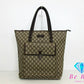 グッチ GUCCI トートバッグ ショルダーバッグ 108832 GG スプリーム PVC レザー 茶 ブラウン ロゴ ハンドバッグ【中古】【送料無料】 bk9080