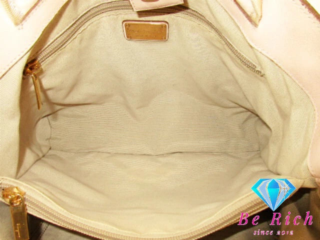 フェラガモ Salvatore Ferragamo トートバッグ AU-21 B665 ヴァラ リボン ピンク キャンバス レザー ロゴ ハンドバッグ 鞄 【中古】【送料無料】 bk9095