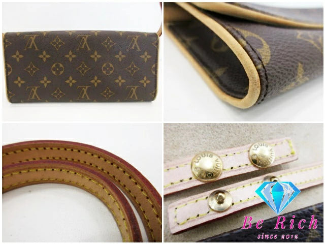 美品 ルイ ヴィトン LOUIS VUITTON ポシェット ツイン GM 2way ショルダー クラッチ バッグ モノグラム M51852 ウエストポーチ クラッチバッグ 斜め掛け 鞄 【中古】【送料無料】bk9100