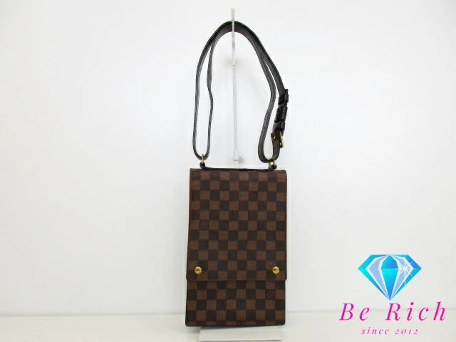 ルイ ヴィトン LOUIS VUITTON ダミエ ポート ベロー N45271 ショルダーバッグ ポシェット エベヌ 茶 LV ロゴ 鞄 【中古】【送料無料】bk9101
