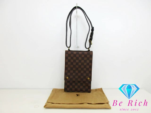 ルイ ヴィトン LOUIS VUITTON ダミエ ポート ベロー N45271 ショルダーバッグ ポシェット エベヌ 茶 LV ロゴ 鞄 【中古】【送料無料】bk9101