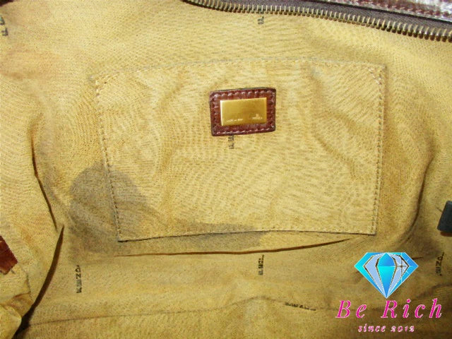 フェンディ FENDI  ズッキーノ ミニ ボストンバッグ ハンドバッグ マルチカラー 茶 ブラウン  キャンバス  レザー  ロゴ  鞄  【中古】【送料無料】bk9111