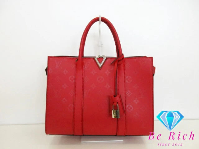 美品 ルイ ヴィトン LOUIS VUITTON 2way トートバッグ ヴェリー トート MM M43542 赤 レッド ルビー LV ロゴ ショルダーバッグ ハンドバッグ 鞄 【中古】【送料無料】 bk9117