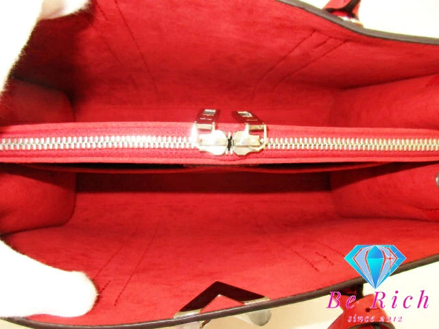 美品 ルイ ヴィトン LOUIS VUITTON 2way トートバッグ ヴェリー トート MM M43542 赤 レッド ルビー LV ロゴ ショルダーバッグ ハンドバッグ 鞄 【中古】【送料無料】 bk9117