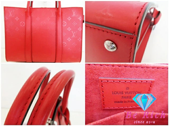 美品 ルイ ヴィトン LOUIS VUITTON 2way トートバッグ ヴェリー トート MM M43542 赤 レッド ルビー LV ロゴ ショルダーバッグ ハンドバッグ 鞄 【中古】【送料無料】 bk9117