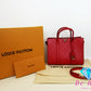美品 ルイ ヴィトン LOUIS VUITTON 2way トートバッグ ヴェリー トート MM M43542 赤 レッド ルビー LV ロゴ ショルダーバッグ ハンドバッグ 鞄 【中古】【送料無料】 bk9117
