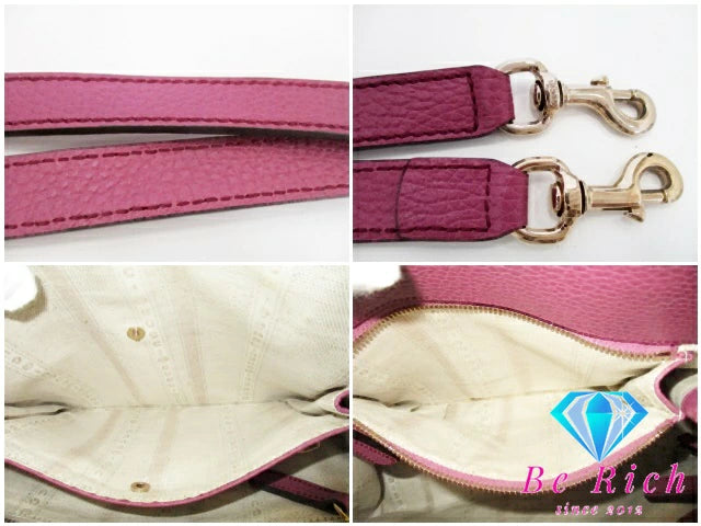 グッチ GUCCI 2way ハンドバッグ ショルダーバッグ 391988 ダスティ ローズ ピンク系 パープル系 レザー トート ロゴ 手提げ 肩掛け 鞄 【中古】【送料無料】 bk9120