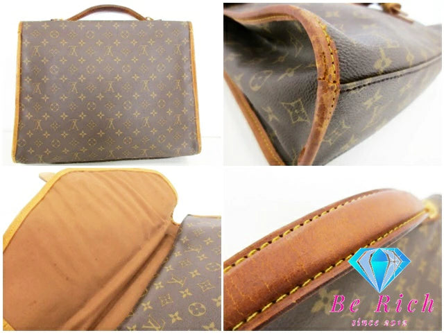 ルイ ヴィトン LOUIS VUITTON 2way ハンドバッグ ショルダーバッグ ビジネスバッグ モノグラム ビバリー M51120 ブラウン 茶 PVC レザー ロゴ ショルダーなし ブリーフケース 手提げ 肩掛け 斜め掛け バッグ 鞄 メンズ レディース【中古】【送料無料】bk9122