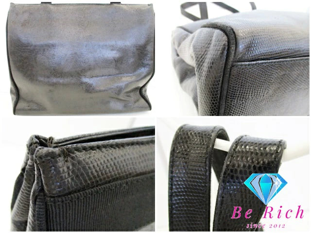 サルヴァトーレ フェラガモ Salvatore Ferragamo トートバッグ BK-21 2530 ヴェラ ブラック 黒 型押し レザー ハンドバッグ ショルダーバッグ 肩掛け 鞄  【中古】【送料無料】 bk9127