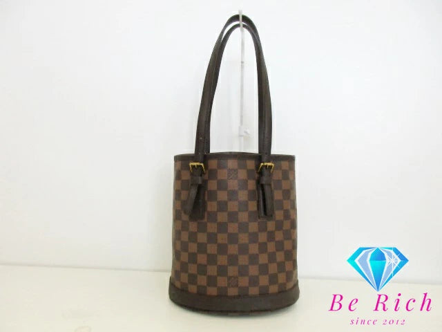 ルイ ヴィトン LOUIS VUITTON トートバッグ マレ N42240 ダミエ エベヌ ブラウン 茶 PVC レザー ロゴ バケット バケツ型 ショルダーバッグ ハンドバッグ 肩掛け 鞄 【中古】【送料無料】 bk9134
