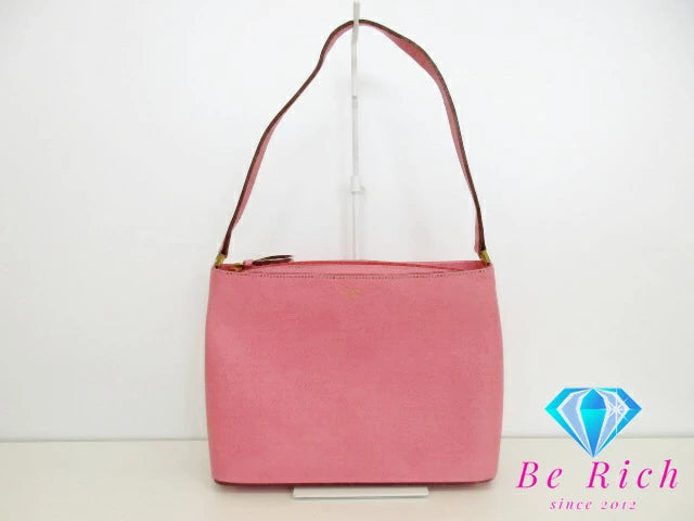 ケイト スペード kate spade ワン ショルダーバッグ トートバッグ ピンク レザー ロゴ 肩掛け 鞄 【中古】【送料無料】 bk9145