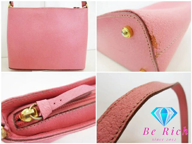 ケイト スペード kate spade ワン ショルダーバッグ トートバッグ ピンク レザー ロゴ 肩掛け 鞄 【中古】【送料無料】 bk9145