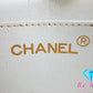 シャネル CHANEL マトラッセ シングル フラップ チェーン ショルダーバッグ ラム スキン 白 ホワイト アイボリー ココマーク CC ロゴ 鞄 【中古】【送料無料】 bk9151