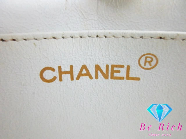 シャネル CHANEL マトラッセ シングル フラップ チェーン ショルダーバッグ ラム スキン 白 ホワイト アイボリー ココマーク CC ロゴ 鞄 【中古】【送料無料】 bk9151