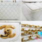 シャネル CHANEL マトラッセ シングル フラップ チェーン ショルダーバッグ ラム スキン 白 ホワイト アイボリー ココマーク CC ロゴ 鞄 【中古】【送料無料】 bk9151