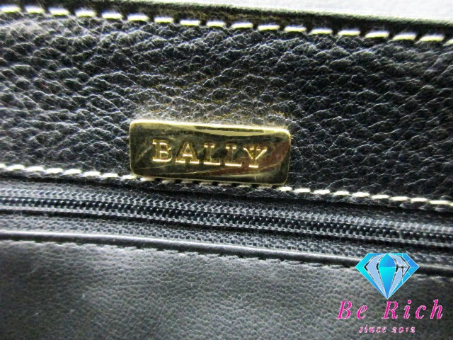 バリー ショルダーバッグ 黒 ブラック 茶 ブラウン レザー ポシェット 斜め掛け クロスボディ BALLY 【中古】【送料無料】bk9164