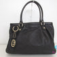 グッチ GUCCI トートバッグ ショルダーバッグ 296835 スーキー GG シマ ブラック レザー ロゴ ハンドバッグ【中古】【送料無料】 bk9203