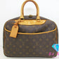 ルイ ヴィトン LOUIS VUITTON ハンドバッグ モノグラム ドーヴィル M47270 ブラウン 茶 LV ロゴ ボストンバッグ ショルダーバッグ 化粧 コスメ ボーリング バニティ    【中古】【送料無料】 bk9221