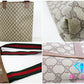 グッチ GUCCI トートバッグ シェリーライン 3902003 GG スプリーム PVC レザー ロゴ キャンバス レザー ベージュ 【中古】【送料無料】 bk9222