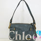 クロエ Chloe 2way ショルダーバッグ エクリプス 7A733 青 ブルー レザー ショルダーなし ロゴ クロスボディ ハンドバッグ 鞄 【中古】【送料無料】 bk9232