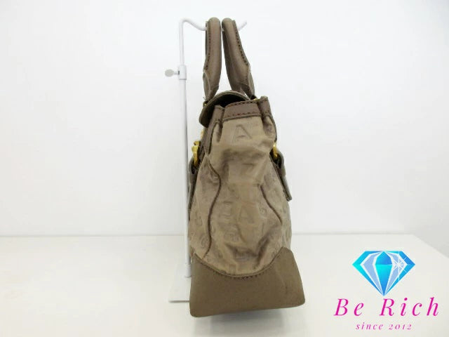 マーク バイ マークジェイコブス MARC BY MARC JACOBS 2way ハンドバッグ ベージュ レザー ロゴ ショルダーバッグ 肩掛け 鞄 【中古】【送料無料】 bk9287