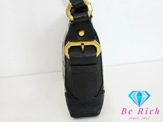 マーク バイ マークジェイコブス MARC BY MARC JACOBS ショルダーバッグ ブラック 黒 パテント レザー ロゴ 肩掛け 鞄 【中古】【送料無料】 bk9296