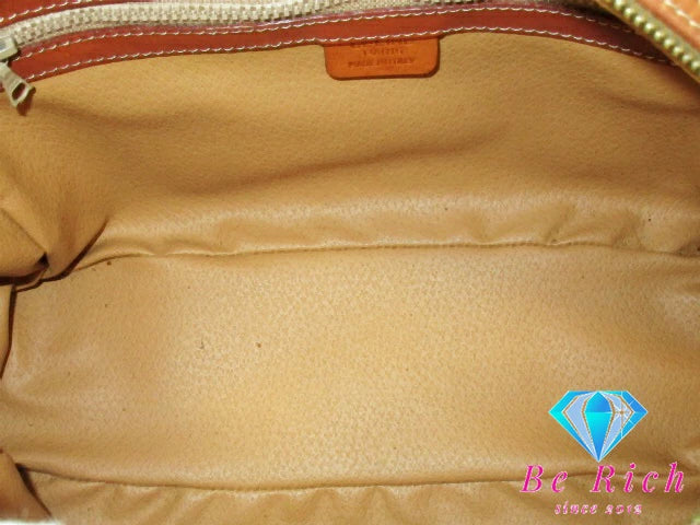 セリーヌ CELINE ハンドバッグ MC95 マカダム ブラウン 茶 PVC レザー ブラゾン ロゴ 手持ち 鞄 【中古】【送料無料】 bk9305