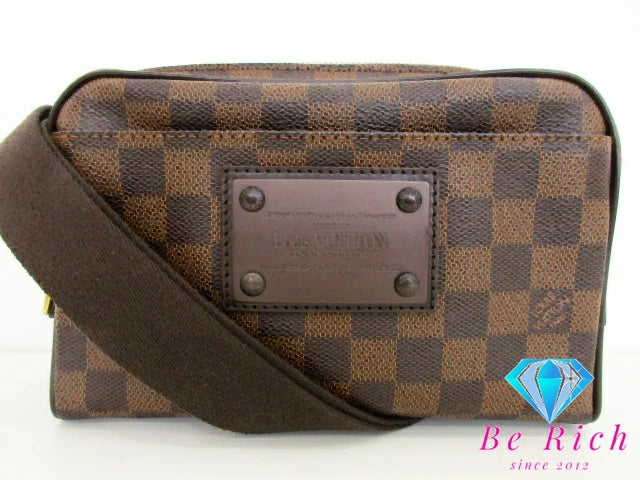 ルイ ヴィトン LOUIS VUITTON ダミエ バムバッグ ブルックリン N41101 エベヌ ボディ ショルダー ウエスト ポーチ バッグ【中古】【送料無料】 bk9323