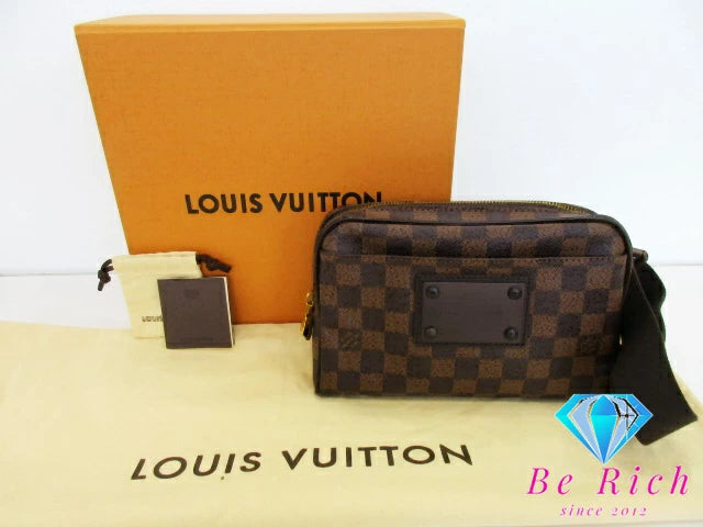 ルイ ヴィトン LOUIS VUITTON ダミエ バムバッグ ブルックリン N41101 エベヌ ボディ ショルダー ウエスト ポーチ バッグ【中古】【送料無料】 bk9323
