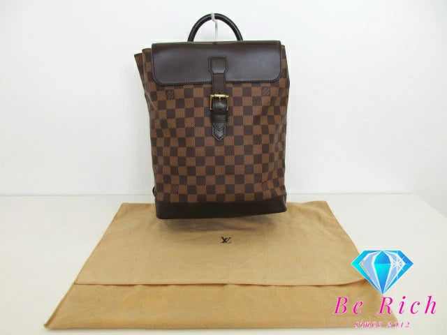 ルイ ヴィトン LOUIS VUITTON ソーホー バックパック リュック ダミエ N51132 エベヌ LV ロゴ 肩掛け 鞄 【中古】【送料無料】 bk9331