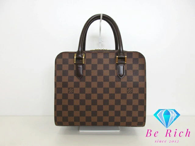 ルイ ヴィトン LOUIS VUITTON ハンドバッグ ダミエ トリアナ N51155 エベヌ ブラウン 茶 PVC レザー ショルダーバッグ 鞄 【中古】【送料無料】 bk9334