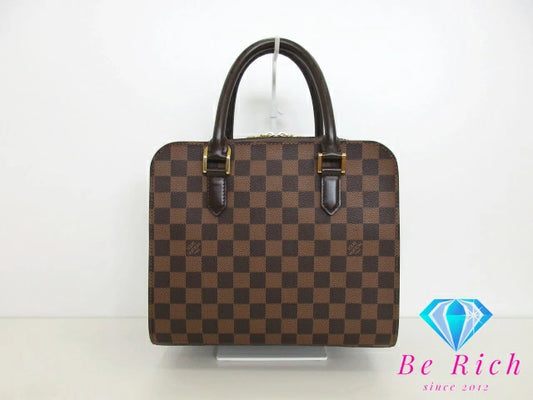 ルイ ヴィトン LOUIS VUITTON ハンドバッグ ダミエ トリアナ N51155 エベヌ ブラウン 茶 PVC レザー ショルダーバッグ 鞄 【中古】【送料無料】 bk9334
