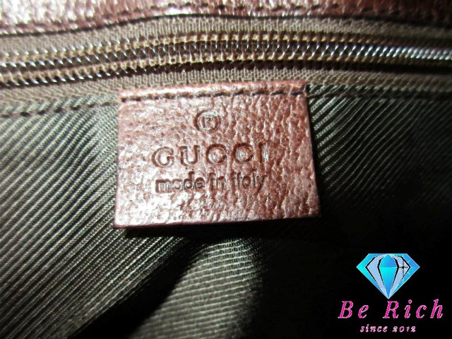 グッチ GUCCI ショルダーバッグ 114273 GG ブラウン 茶 キャンバス レザー ロゴ 斜め掛け 鞄 【中古】【送料無料】bk9342