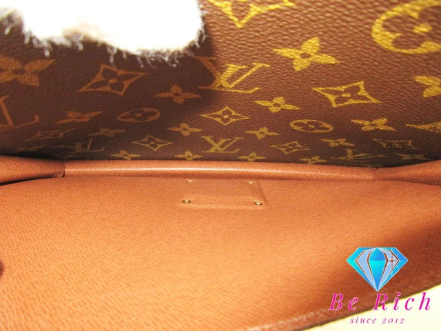 ルイ ヴィトン LOUIS VUITTON 2way ハンドバッグ ショルダーバッグ モノグラム モンソー M51185 茶 ブラウン PVC レザー LV ロゴ ビジネス 手提げ 鞄 【中古】【送料無料】 bk9345