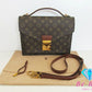 ルイ ヴィトン LOUIS VUITTON 2way ハンドバッグ ショルダーバッグ モノグラム モンソー M51185 茶 ブラウン PVC レザー LV ロゴ ビジネス 手提げ 鞄 【中古】【送料無料】 bk9345