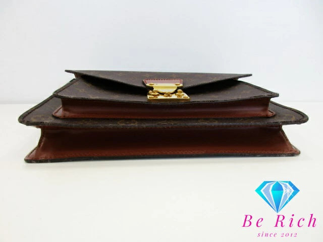 ルイ ヴィトン LOUIS VUITTON モノグラム モンソー 26 M51187 LV ロゴ ブラウン 茶 PVC レザー ショルダーバッグ ハンドバッグ ビジネス 手提げ クラッチバッグ 鞄【中古】【送料無料】bk9378