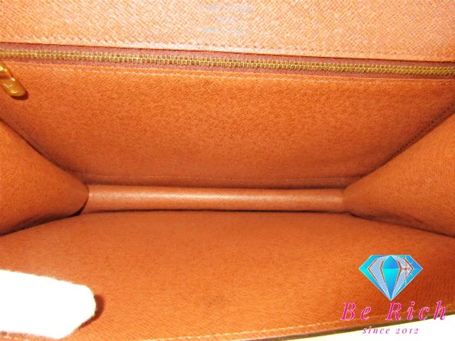 ルイ ヴィトン LOUIS VUITTON モノグラム モンソー 26 M51187 LV ロゴ ブラウン 茶 PVC レザー ショルダーバッグ ハンドバッグ ビジネス 手提げ クラッチバッグ 鞄【中古】【送料無料】bk9378